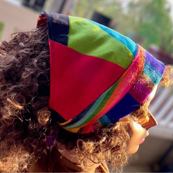 Colorful Patchwork Scarf - Picture 2 of 8